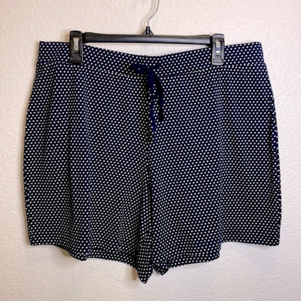 Land's End Polka Dot Navy White Shorts‎ Women's